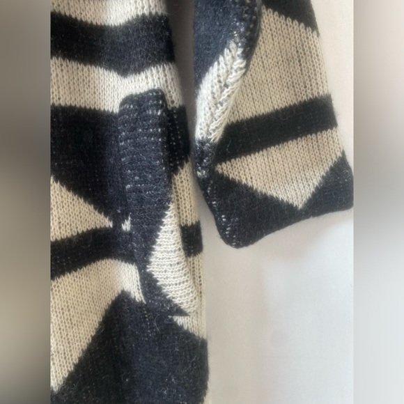 80s vintage i.b. diffusion heavy knit wool blend double breast sweater coat sz L - Picture 7 of 11